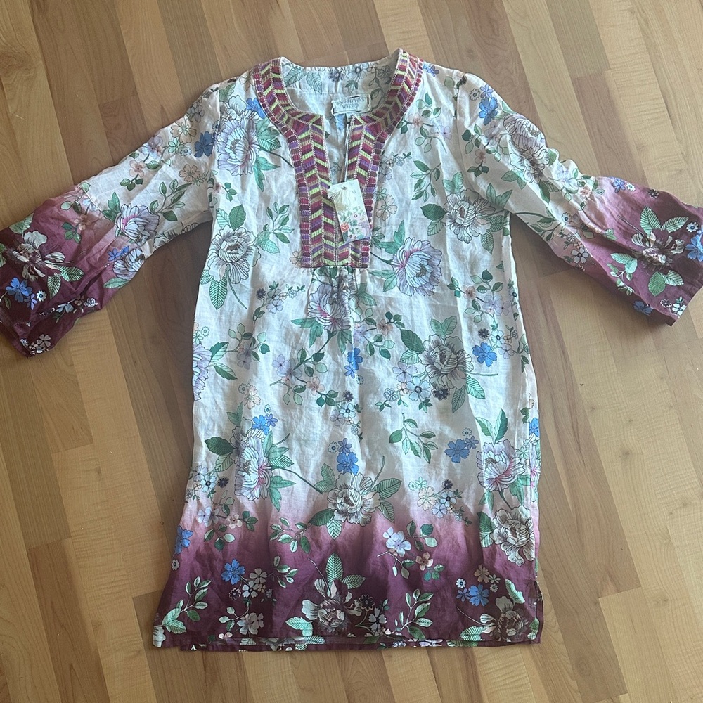 Johnny Was Multicolor Floral Tunic